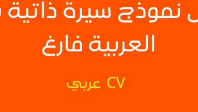 نموذج cv عربي جاهز للتعديل