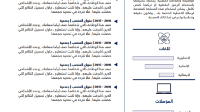 نموذج سيرة ذاتية